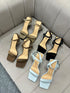 Women Elegant Diamond Embedded Buckle Straps Heel